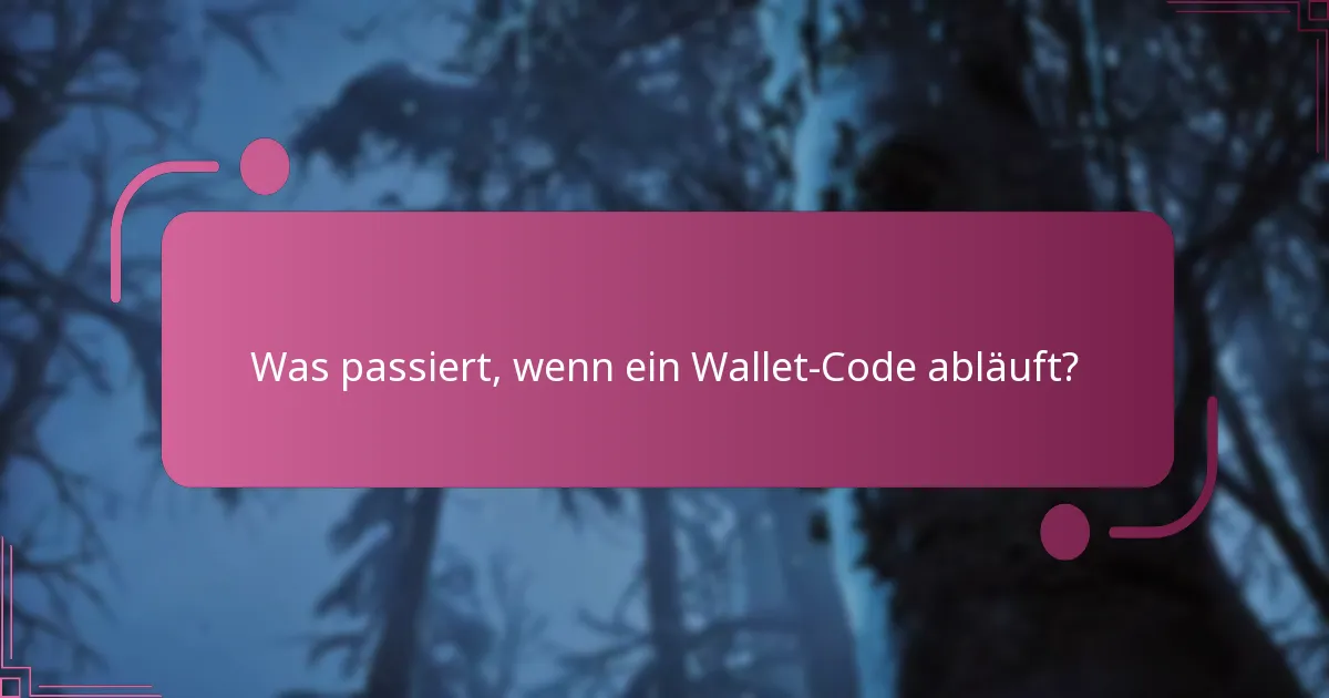 Was passiert, wenn ein Wallet-Code abläuft?
