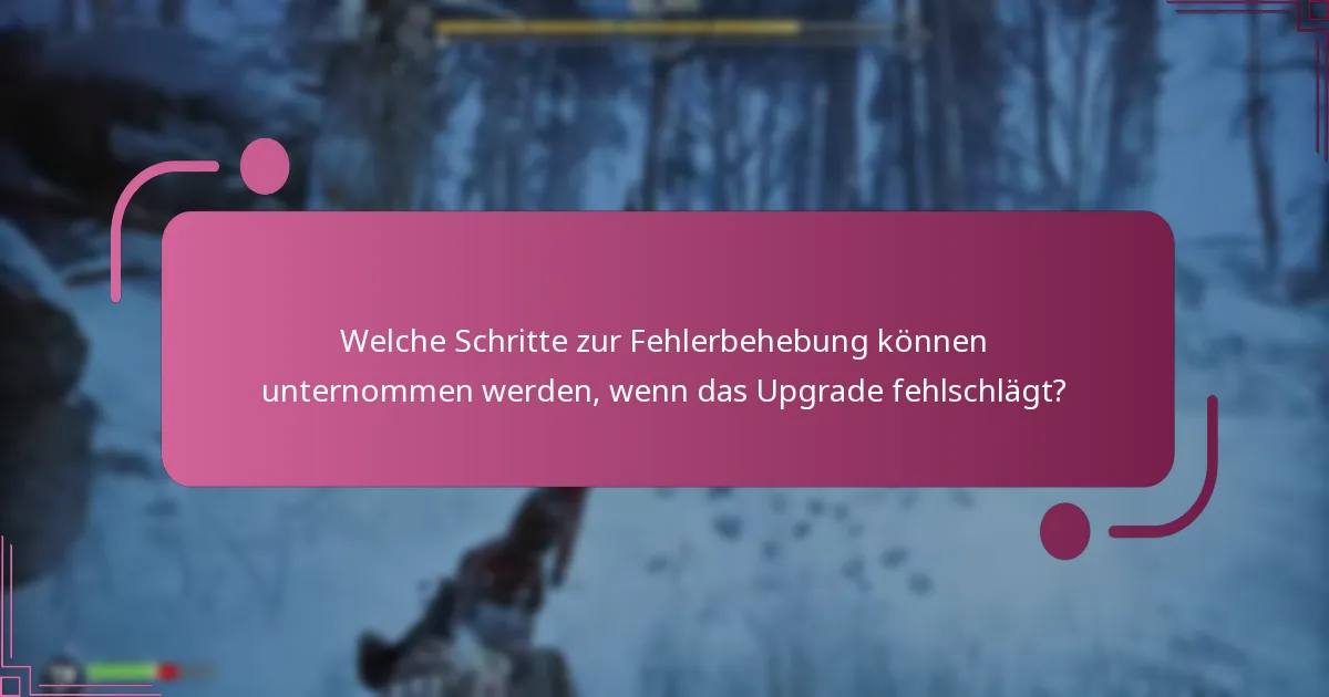 Was sind die Berechtigungsvoraussetzungen für das Upgrade?