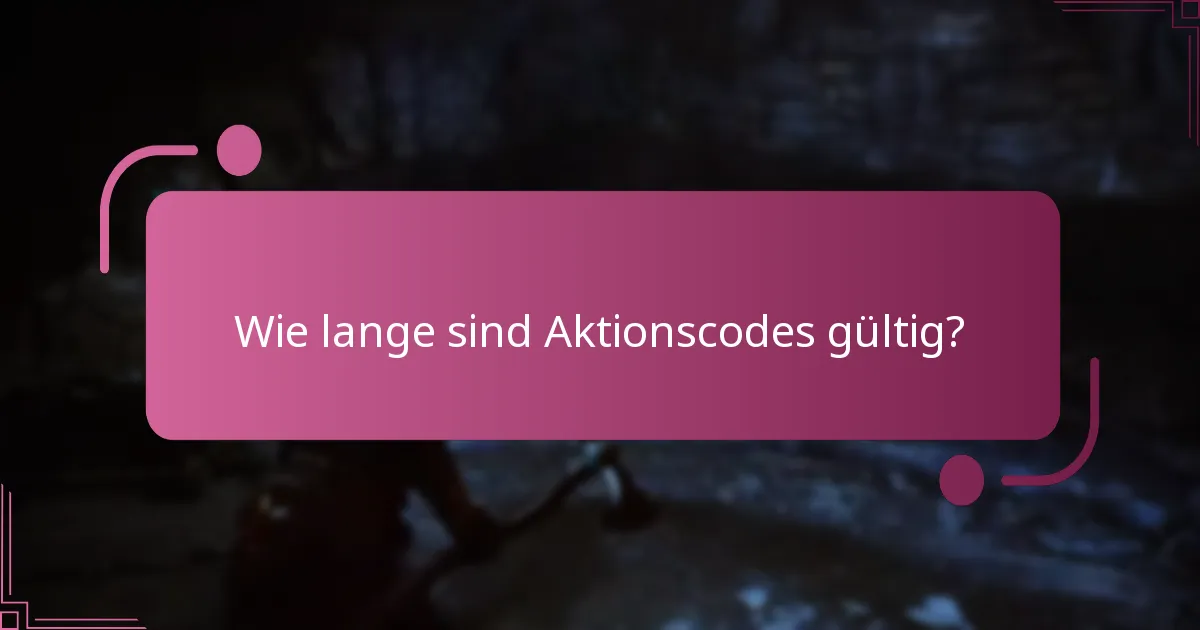 Wie lange sind Aktionscodes gültig?